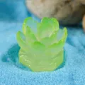 Miniatura ornamento di loto in resina verde, decorazione paesaggistica per acquario luminosa. - Corallo Verde