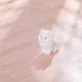 Cute miniature white Pomeranian dog figurine resin ornament micro landscape decor item 3cm - Samoyed