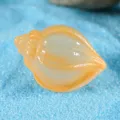 Mini yellow resin conch shell figurine for aquarium landscaping, fish tank DIY decoration. - Orange Conch