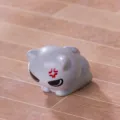 Miniatura gatto grigio statuina simpatico decorazione casa delle bambole 1.8x2.2x2.5cm - Arrabbiato