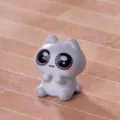 Simpatica statuetta di gatto mini in resina per paesaggistica casa delle bambole e arredamento. - Stile Carino