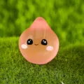 Mini statuetta goccia d'acqua in resina rosa, accessorio micro paesaggio fai da te. - Rosso