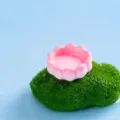 Rosa loto in resina miniatura ornamento per micro paesaggio fai da te decoro 3cm 5.5g - Base di Loto dei Cartoni Animati