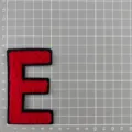 Rote Chenille Buchstabe E Stickerei Aufnäher DIY Jacke Pullover dekorative Applikation Abzeichen - Buchstabe E