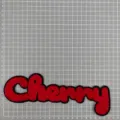 Roter englischer Buchstabe Chenille Stickerei Flicken für Jacken Pullover Kleidung. - Kirsche