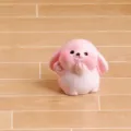 Mini süße rosa Harz Kaninchen Figur Tischdekoration Mikro Landschaft Tier Spielzeug - Rosa Kaninchen
