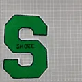 Grüne Frottee Stickerei Buchstabe S Aufnäher für Kleidung Zubehör Baseball Trikot Dekor - Buchstabe S(1B2-1)
