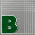 Grüner Chenille Buchstabe B Aufnäher Bestickte Applikation für Kleidung Baseballuniform DIY - Buchstabe B(1B2-4)