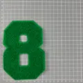 Grüne Nummer 8 Chenille Aufnäher Baseballjacke Stickerei Abzeichen DIY Kleidung Zubehör - Nummer 8(1B2-6)