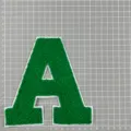 Grüne Frottee Stickerei Buchstabe A Aufnäher Stoff Applikation für Baseball Uniform DIY - Buchstabe A(1B2-7)