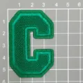 Grüner Zahnbürsten-Stickerei Buchstabe C Aufnäher 3D Stoffabzeichen DIY Kleidung Zubehör - Buchstabe C / 5.50 cm / Grün