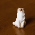 Miniatura gatto realista statuetta in resina ornamento da scrivania simpatico micro paesaggio casa - Gatto che guarda in alto