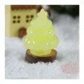 Ornamento in miniatura di albero di Natale in resina luminosa, simpatico decoro da scrivania DIY. - No. 1 Albero di Natale Verde Chiaro Luminoso