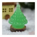 Abete di Natale luminoso verde micro paesaggio ornamento fai da te neve decorazione - No. 2 Albero di Natale Verde Scuro Luminoso