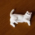 Miniatura gatto in resina bianca per decorazione da scrivania, modello di animale simpatico. - Gatto Coccole