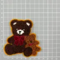 Cartoon brown teddy bear embroidery patch, cute plush clothing accessory for kids. - Bear Style 1