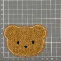 Süßer Cartoon Frottee Stickerei Bär Kopf Aufnäher für tolle Kleidung und DIY Zubehör. - Große Hellbraune Bärenkopf (1D8-9)