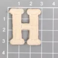 Letter H Embroidered Patch Iron on Sew on Badge Applique Fabric For Clothing DIY Decorator - Letter H / Apricot