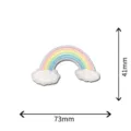 Rainbow cloud embroidery patch iron on badge appliques DIY clothing repair accessories - Pink Cloud Rainbow