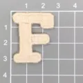 Beige letter F embroidered patch DIY clothing hat badge accessory decorative applique - Letter F / Apricot
