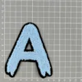 Großhandel Frottee Stickerei Buchstabe A Flicken, blaue DIY Kleidung Zubehör Applikation. - Buchstabe A