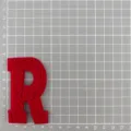 Roter Buchstabe R bestickter Flicken Handtuch-Stickerei DIY Kleidung Zubehör Flicken neu - Großer Roter Buchstabe R