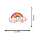 Rainbow cloud embroidered patch adhesive badge for clothing repair DIY accessory 81x50mm. - Cloud Star Rainbow
