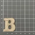 Beige Letter B Embroidery Patch DIY Applique Sew On Badge Hat Garment Accessory - Letter B / Apricot