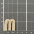 Beige letter m embroidered patch, water-soluble stitching badge, DIY clothing hat accessory. - Letter M / Apricot