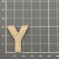 Beige letter Y embroidered patch for DIY clothing accessories and decorative badges - Letter Y / Apricot