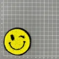 Ecusson brode visage souriant jaune broderie eponge decoration pour vetements et chapeaux - Visage Souriant Drôle (1C6-5)