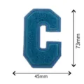 Blauer Chenille Buchstabe C Flicken Handtuch Stickerei DIY Abzeichen für Bekleidung Dekoration - Buchstabe C Gemischte Stickerei Ohne Kleber / Blau