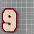 Chenille embroidery number 9 patch varsity letter sew on patch for clothing jackets diy - Number 9 Style (1G7-10)