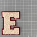 Apricot Chenille Letter E Patch Embroidered Varsity Badge DIY Clothing Accessories - Letter E Style (1G7-5)