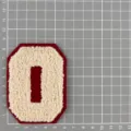 Apricot chenille letter O patch, fuzzy varsity embroidery patch for clothing DIY now. - Letter O Style (1G7-3)