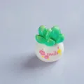 Mini vaso di succulenta ornamento, grazioso decoro da scrivania in resina per paesaggistica da giardino. - Giada Magica
