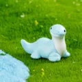 Simpatica statuetta di dinosauro azzurro per giardino paesaggistico con muschio DIY. - Plesiosauro