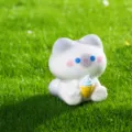 Simpatica statuetta di gatto Siamese micro paesaggio vaso succulento bonsai decorazione giardino - Gattino Gelato