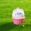 Graziosa statuetta gatto siamese cupcake miniatura in resina per decorazione bonsai e giardino - Gatto Bicchiere di Carta