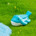 Simpatica statuetta in miniatura di dinosauro blu per micro paesaggio di muschio 4cm - Mosasauro
