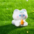 Cute Siamese cat resin figurine miniature DIY garden decor succulent potted ornament 2.8cm - Feeding Bottle Cat