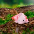 Simpatico Axolotl Rosa in Resina Miniatura Animale Ornamento Micro Paesaggio Scrivania - Rosa