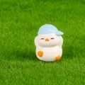 Simpatica statuetta miniatura di anatra per la decorazione del giardino, piccolo animale. - Anatra con Cappello
