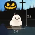 Halloween resin ghost miniature figurine, cute witch hat micro landscape ornament decor. - Ghost Top Hat