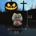 Halloween resin cat miniature ornament micro landscape fairy garden decoration cute toy - Witch Black Cat