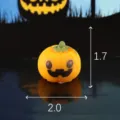 Halloween miniature pumpkin resin ornament for micro landscape fairy garden home decor. - Ghost Pumpkin