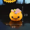 Halloween resin pumpkin miniature ornament cute spooky desktop decor micro landscape toy - Candy Pumpkin