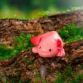 Simpatica statuetta in resina di axolotl paesaggio in miniatura decorazione rosa giocattolo - Rosso