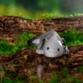 Simpatica statuetta axolotl cartone animato micro paesaggio resina ornamento scrivania regalo. - Nero