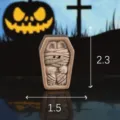 Halloween resin mummy coffin figurine micro landscape miniature spooky decor ornament - Rabbit